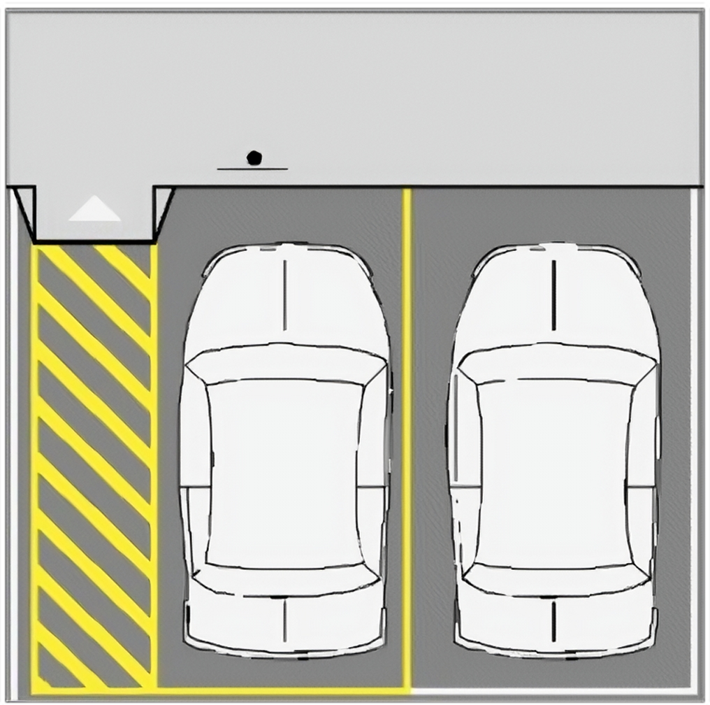 Illustrazione: Area di parcheggio destinata a persone invalide