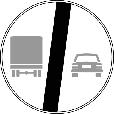 Illustrazione: Fine del divieto di sorpasso per gli autocarri che superano 3,5 T