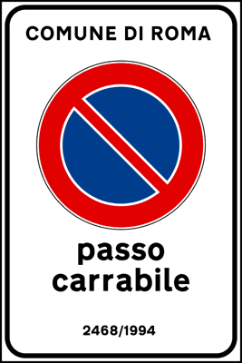 Illustrazione: Passo carrabile (2)