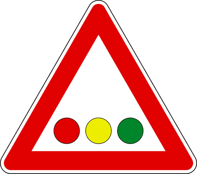 Illustrazione: Preavviso di semaforo orizzontale