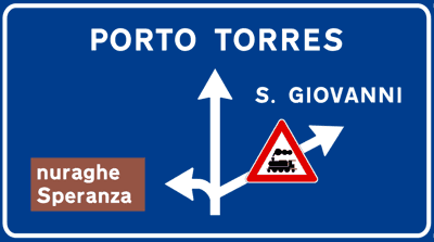 Illustrazione: Preavviso intersezione extraurbana con passaggio a livello su un ramo