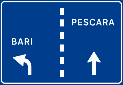 Illustrazione: Segnale di preselezione extraurbano