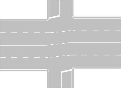 Illustrazione: Strisce di guida sulle intersezioni (3)