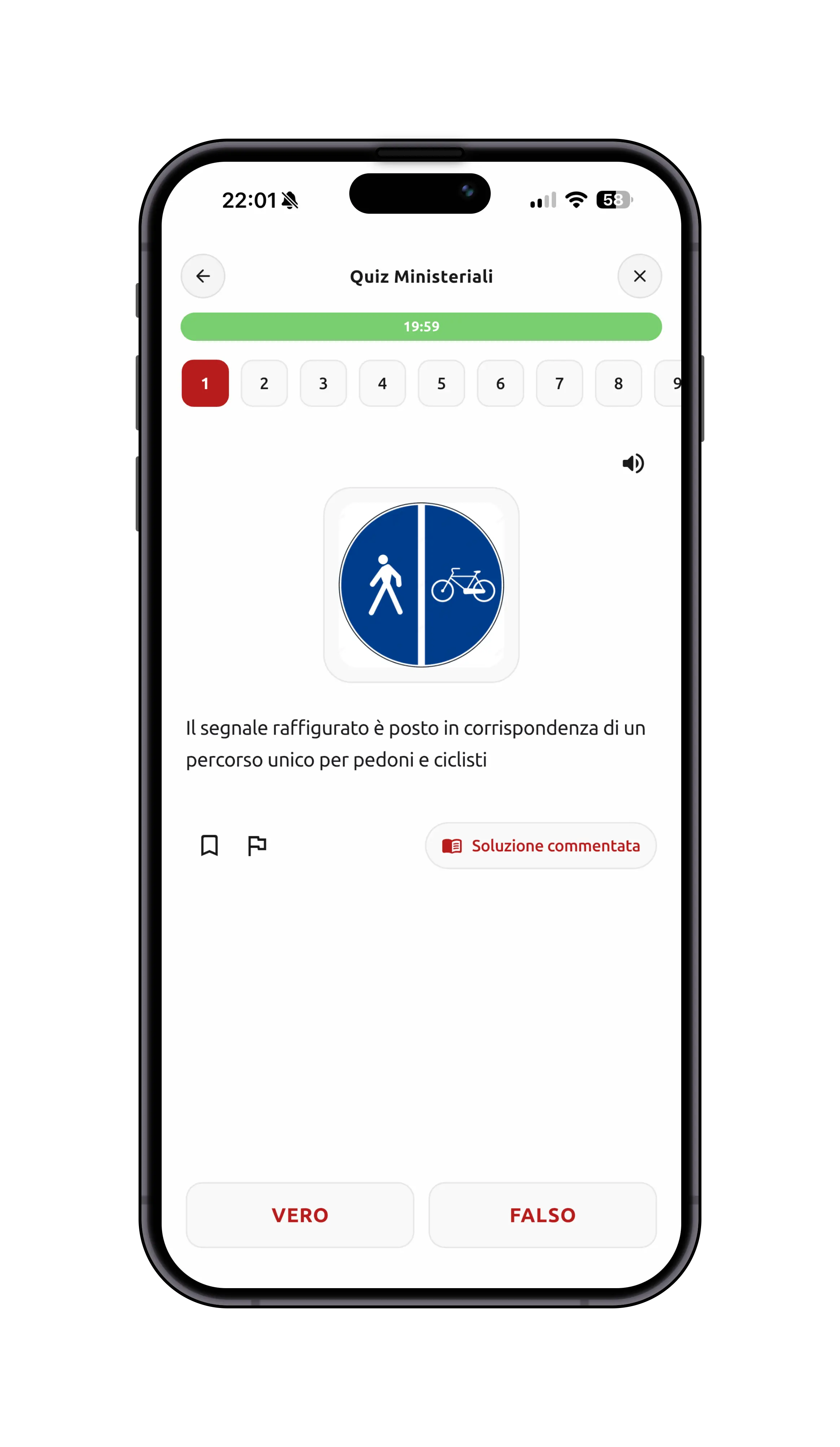 App PatenteFlash — quiz ministeriale vero o falso