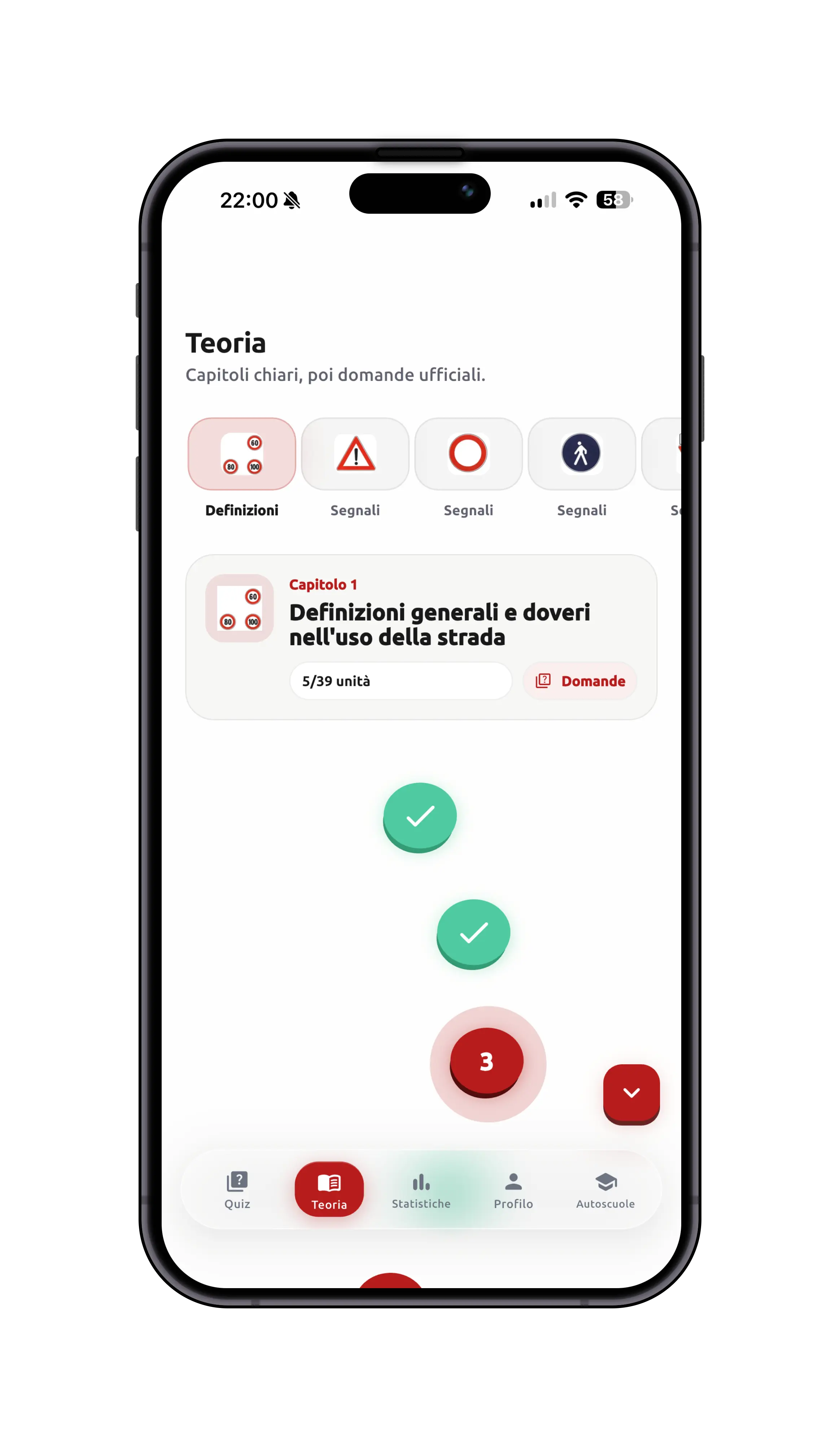 App PatenteFlash — teoria per capitoli